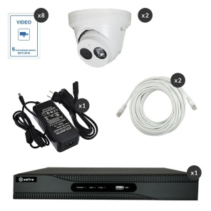 Komplet 4MP IP Videoovervågning Pakke Med 2 Turret Overvågningskamera