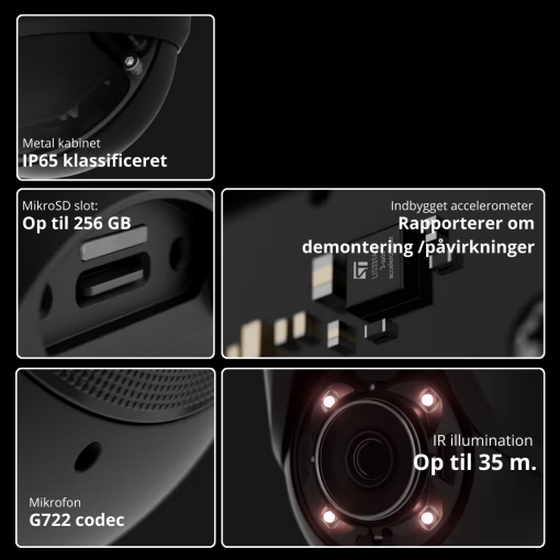 Ajax Turret IP Kamera 5 Mp 2.8 mm Sort - Billede 3
