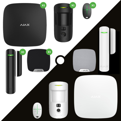 Trådløs Ajax alarm med kamera til lejlighed