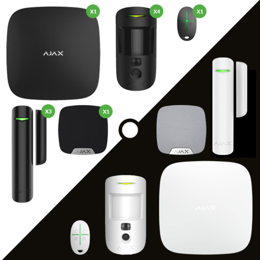 Trådløs Ajax alarm med kamera til stor villa / parcelhus