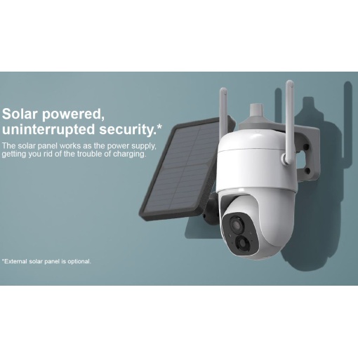 Trådløs PTZ Kamera 3MP Med Batteri Og Solcelle Vicohome - Billede 5